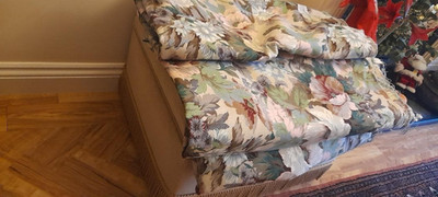 Vintage Leinenstoff Parkertex 1978 Mohnblumen und Gänseblümchen 1,3x2,35M, 3 verfügbar. Neu