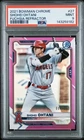 2021 BOWMAN CHROME 27 SHOHEI OHTANI FUCHSIA REFRACTOR /299 PSA 9