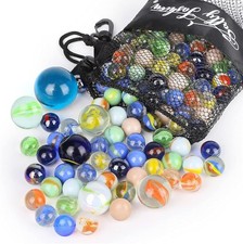 SallyFashion 66PCS Glass Marbles for Kids, 3 Sizes Assorted Size Colored...