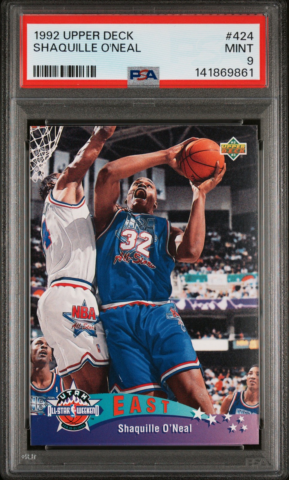 1992 UD #424 SHAQUILLE O'NEAL PSA 9