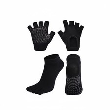 Fitness Socks and Gloves Non Slip Enhanced Grip for Gym Studio