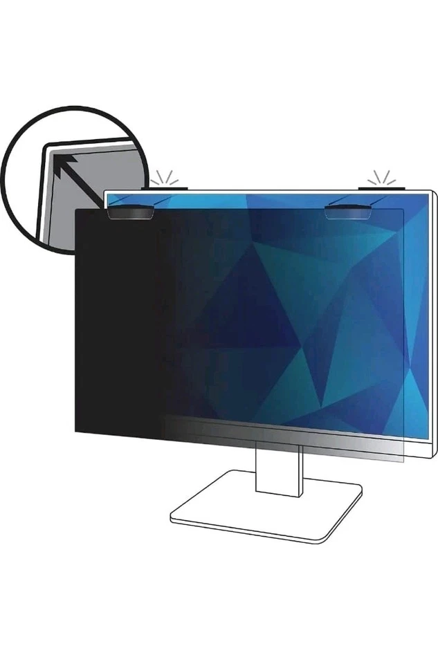 3M Privacy Filter for 21.5-inch Full-Screen Monitor with Magnetic Attachment 3M - Image 2 of 4