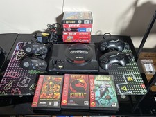 Sega Genesis Console High Def Model, 4 Controllers , 9 Games Mortal Kombat