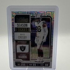 Panini Contenders Season Ticket Maxx Crosby #56 Raiders NFL Football Card