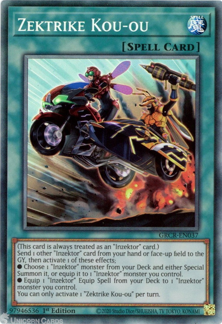 GRCR-EN037 Zektrike Kou-ou :: Collector's Rare 1st Edition Mint YuGiOh Card
