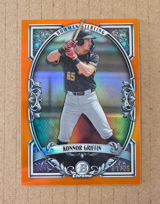 2026 Bowman Chrome Konnor Griffin Sterling Orange Refractor 01/25 Card #BST-7