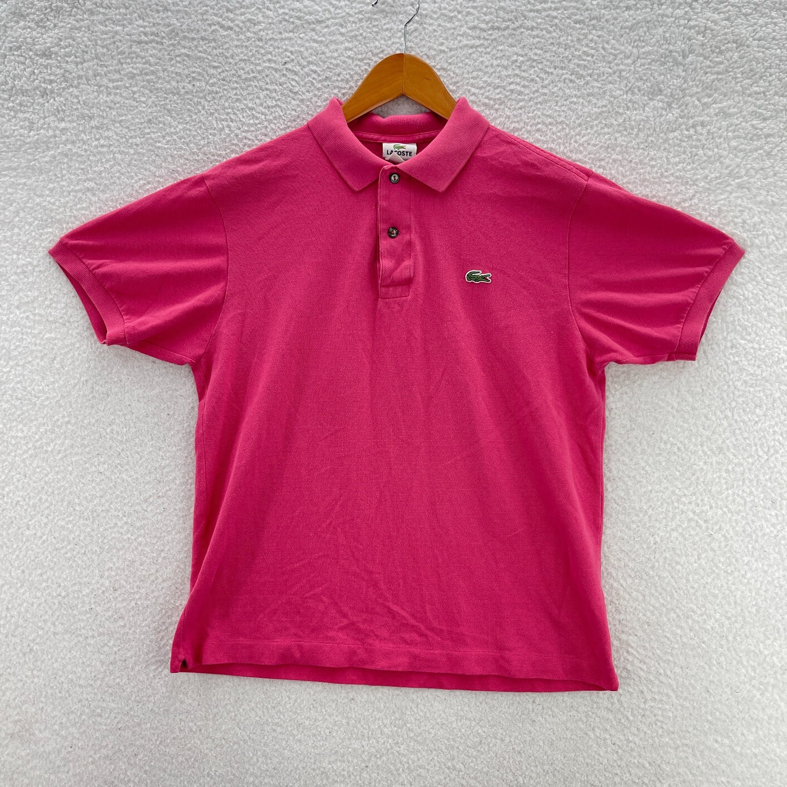 Lacoste Shirt Mens 4 Medium Pink Polo Pique Preppy Luxury Old Money Tennis Sport