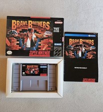 BRAWL BROTHERS SNES SUPER NINTENDO COMPLETE IN BOX GOOD CONDITION