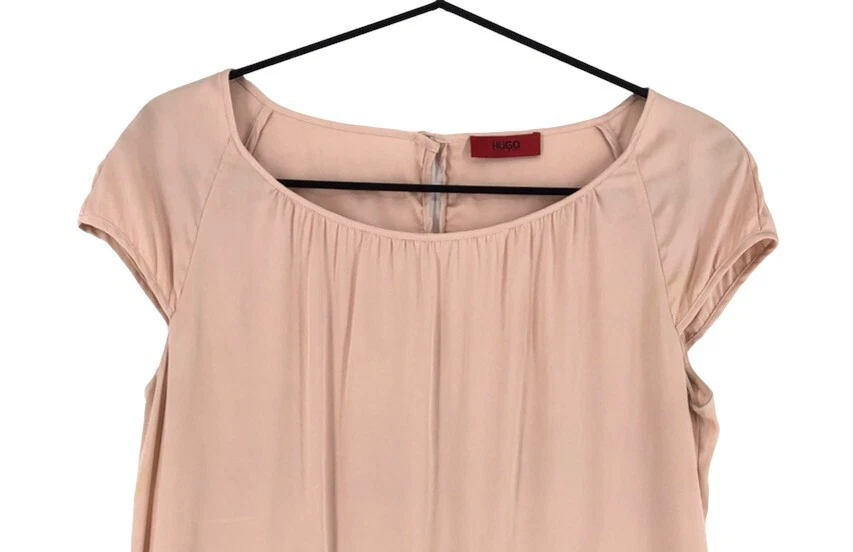 HUGO BOSS Camisa Casual Formal Catoni1 Manga Corta 92% Seda Mujer Talla UK: 10-, - Imagen 3 de 4