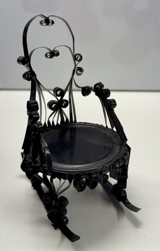 Handmade ' Tramp Art ' Tin Can Chair Americana