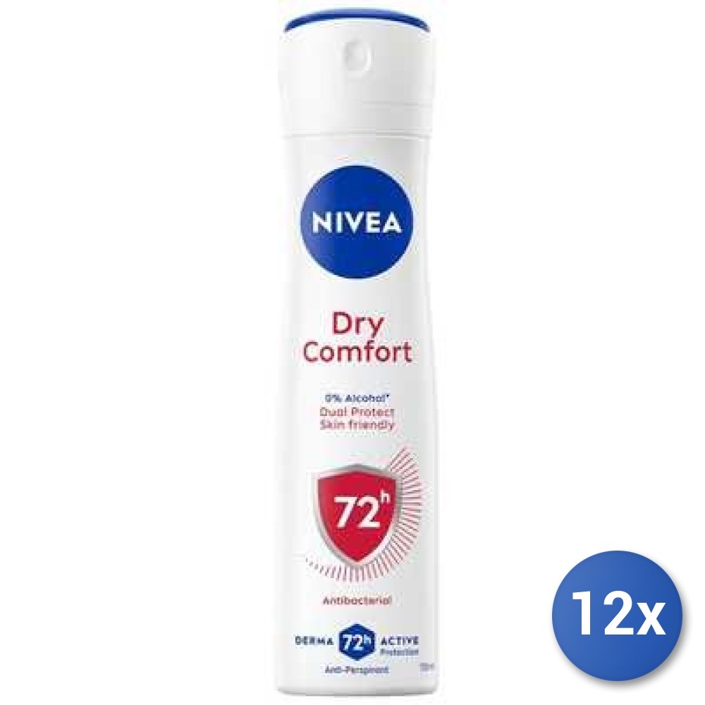 12x Bundle Nivea Deodorante Spray Dry Comfort Donna