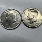 1989 P & D Kennedy Half Dollar Set (2 coins)  Better condition **FREE SHIPPING**
