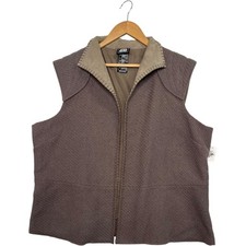 New Disney Parks Womens Vest 2X Brown Star Wars Galaxys Edge Resistance Rey Wool