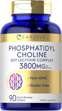 Phosphatidyl Choline Supplement  3,800Mg  90 Quick Release Softgels  Non-Gmo