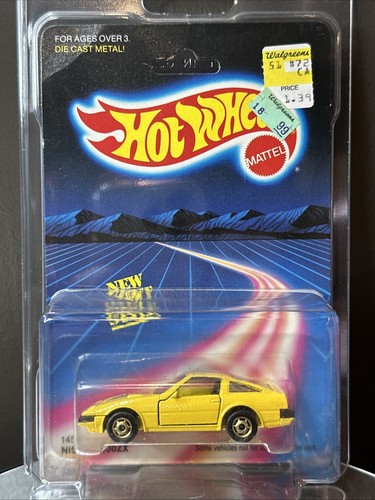 1980’s Hot Wheels Nissan 300ZX No. 1454 MOC Yellow w/ GHO
