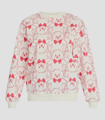 WoundUp Women's Red Bear Graphic Print Crewneck Sweatshirt Long Sleeve XXL - Image 1 of 4