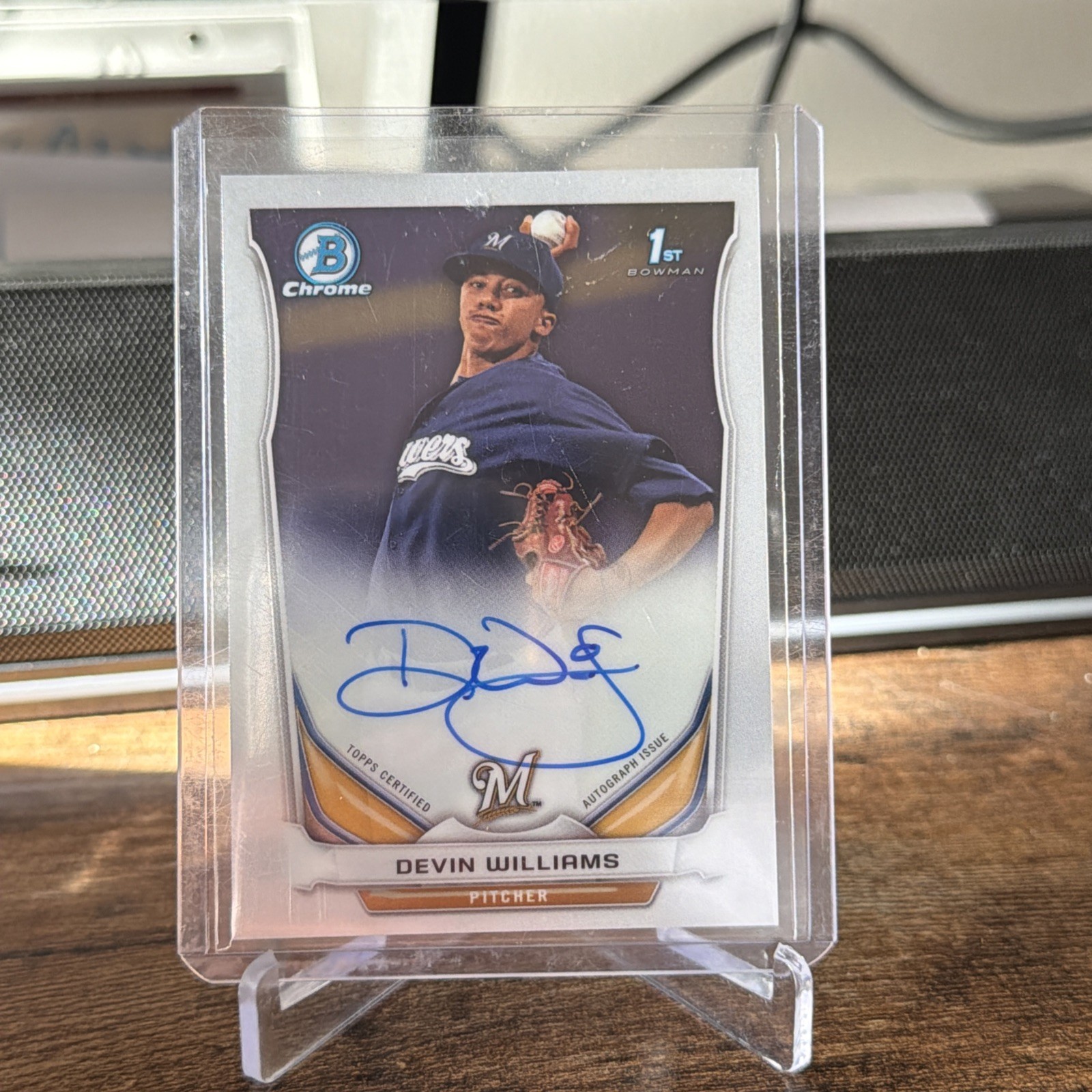 2014 BOWMAN CHROME PROSPECTS ON CARD AUTO DEVIN WILLIAMS #BCAP-DWI METS MINT