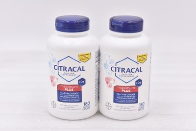 Lot of 2 Citracal Maximum Plus + D3 Calcium Citrate Vitamin Caplets EXP: 10/2026