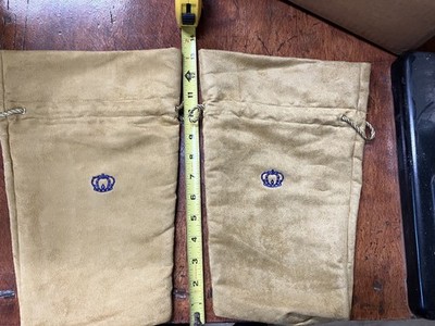 2 Crown Royal Special Reserve Gold Suede Velvet Whiskey Bags