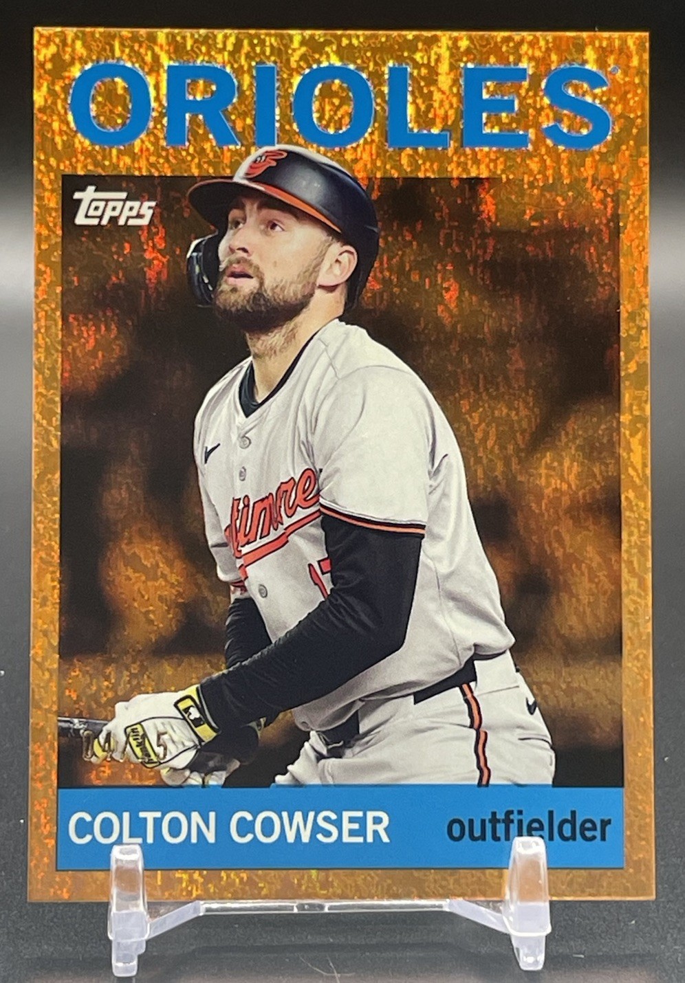Colton Cowser #32 Orange Foilboard /15 2025 Topps Archives Baltimore Orioles