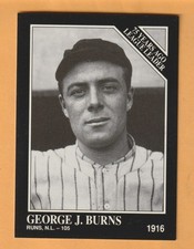 George Burns New York Giants 1991 Conlon TSN #158 Utica New York