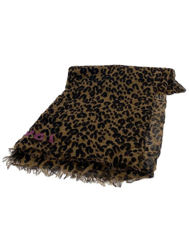 Authentic Louis Vuitton Brown Leopard Pattern Cashmere Scarf 132 x 212cm Women - Bild 13 von 24