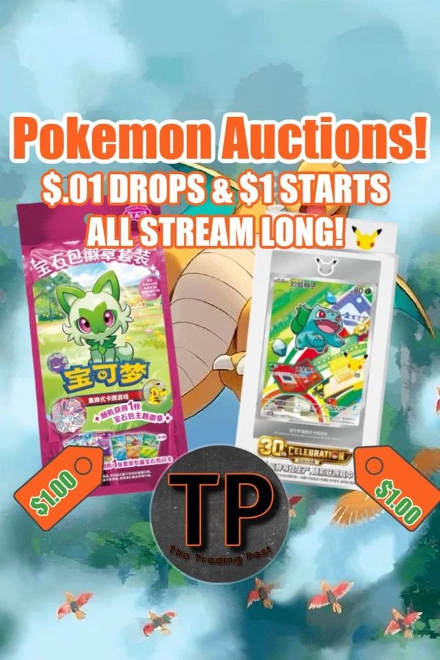 $1 Start Pokemon Auctions | Packs, Bundles, Boxes w/ Katie & Naomi