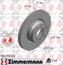 2x ZIMMERMANN Bremsscheibe COAT Z 150.2901.20 f�r BMW F36 F32 F22 F33 F34 F23