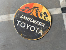 Porcelian Toyota Land Cruiser Enamel Sign Size 12x12 Inches Porcelian Toyota Land Cruiser Enamel Sign Size 12x12 Inches