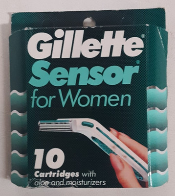 Gillette Sensor For Women NEW SEALED 10 Refill Cartridges With Aloe 1992