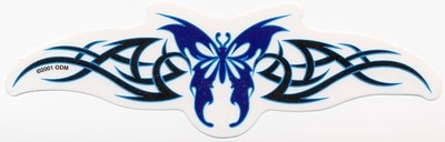 BLUE BUTTERFLY Tattoo Style TRIBAL Tramp Stamp PRETTY Vinyl Sticker