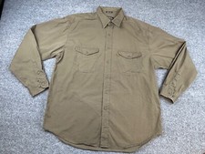 EDDIE BAUER Elkhorn Shirt Men's Large Brown Outdoor Hiking Button Up