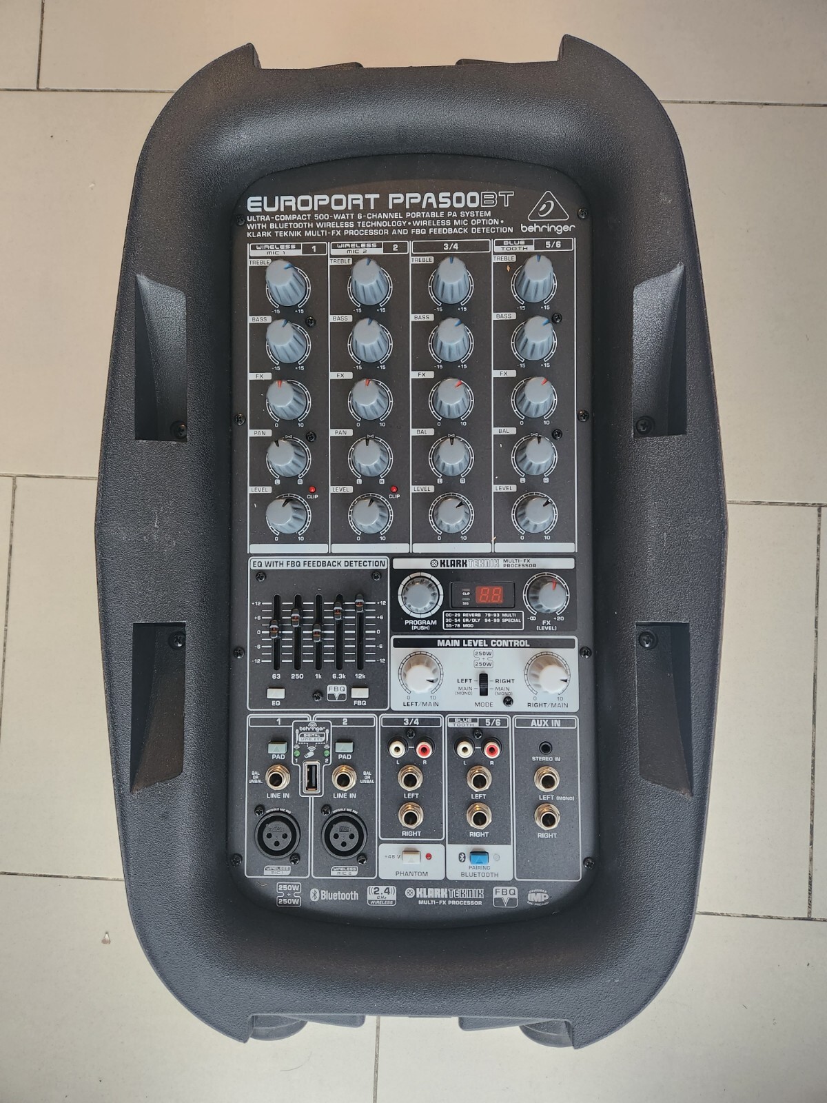 Behringer Europort PPA500BT 6 Channel Portable PA System eBay