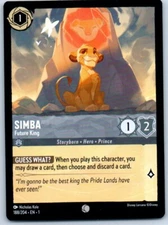 Simba Future King 188/204 Disney Lorcana Card