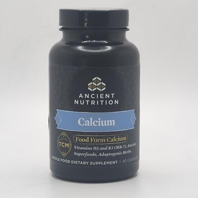 Ancient Nutrition Ancient Nutrients CALCIUM  - 90 Caps -Whole Food Supplement