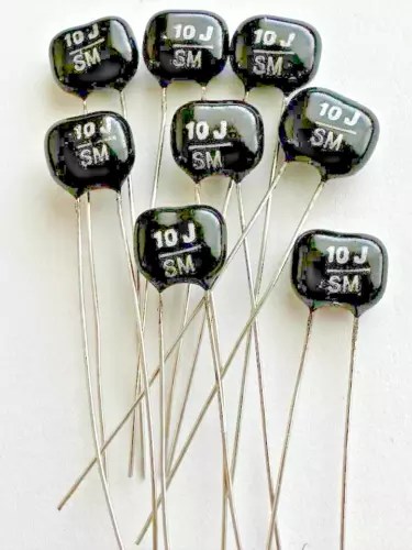 8X - 10pF @ 500V 5% (DM10 SIZE) DIP SILVER MICA CAP - GOOD 4 HiFi Audio/RF   (m)