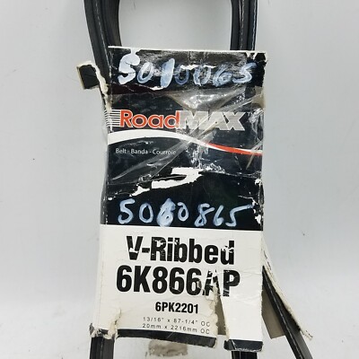 Serpentine Belt-Automotive V-Ribbed Belt(Standard) Roadmax 6K866AP 6PK2201