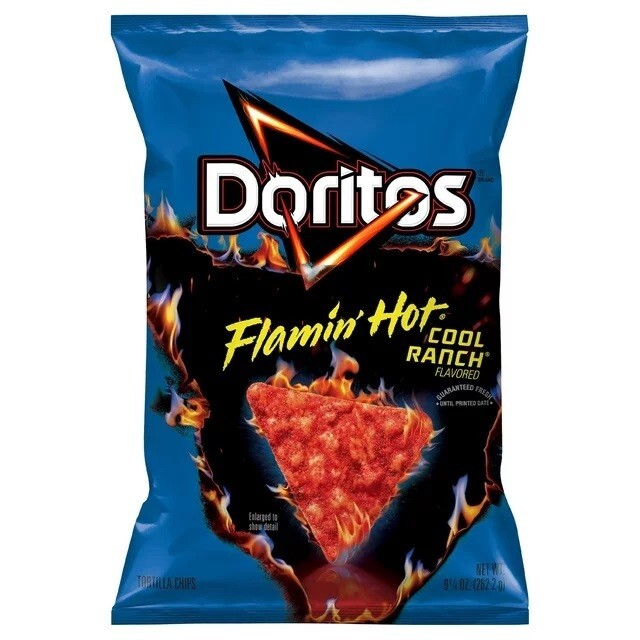 Doritos Flamin' Hot Cool Ranch Flavored Tortilla Chips 9.25 Oz. (1