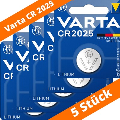5 x Varta CR 2025 DL2025 3V Lithium Mercedes Schlüssel Batterien