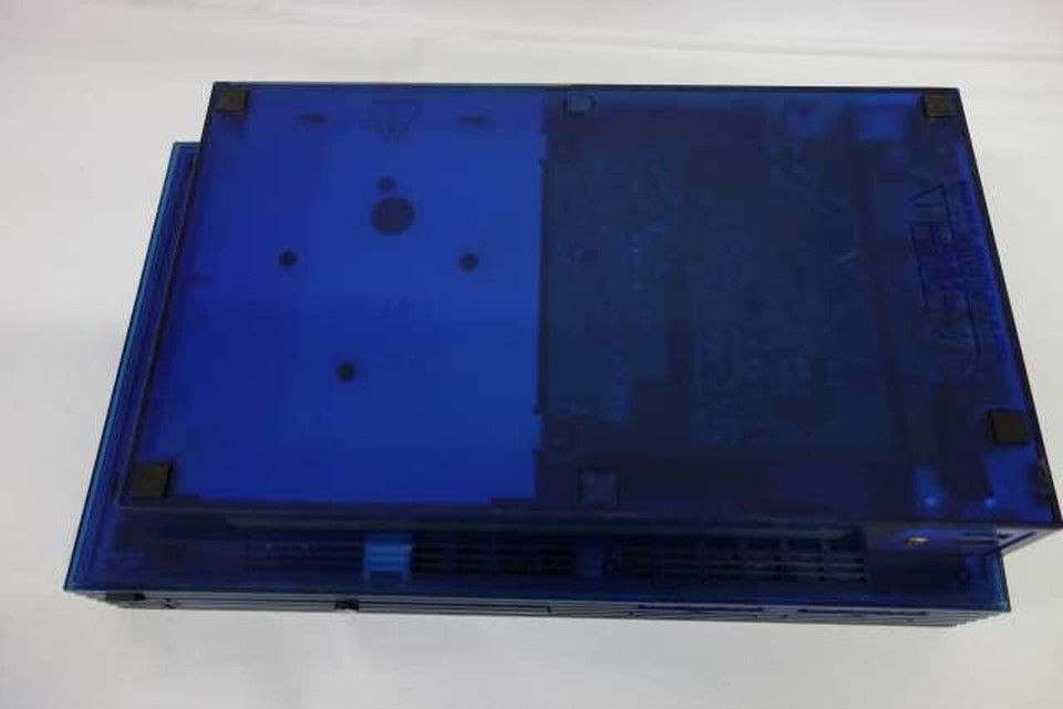Ocean Blue Playstation 2 Console PS2 SCPH-37000L Transparent TESTED JP ...