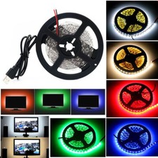 5M DC 5V USB LED Strip Light 3528 SMD Flexible TV Backlight Lamp Tape Waterproof
