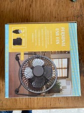 4 inch Personal Metal USB Powered Desktop Fan Black New.