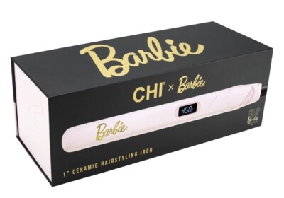 CHI Barbie Barbie 60th Anniversary Pink Marble 1  Ceramic Hairstyling Iron NEW