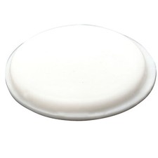 Round Low Profile Rubber Door Stop Bumper 3/4", White