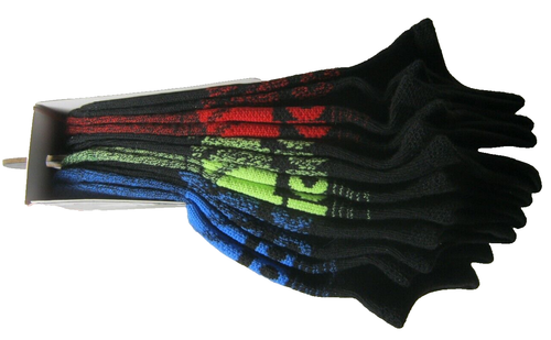 6 Pairs ADIDAS Boys Superlite No Show Socks For Shoe Size 13C-4Y Black Multiple - Picture 3 of 4