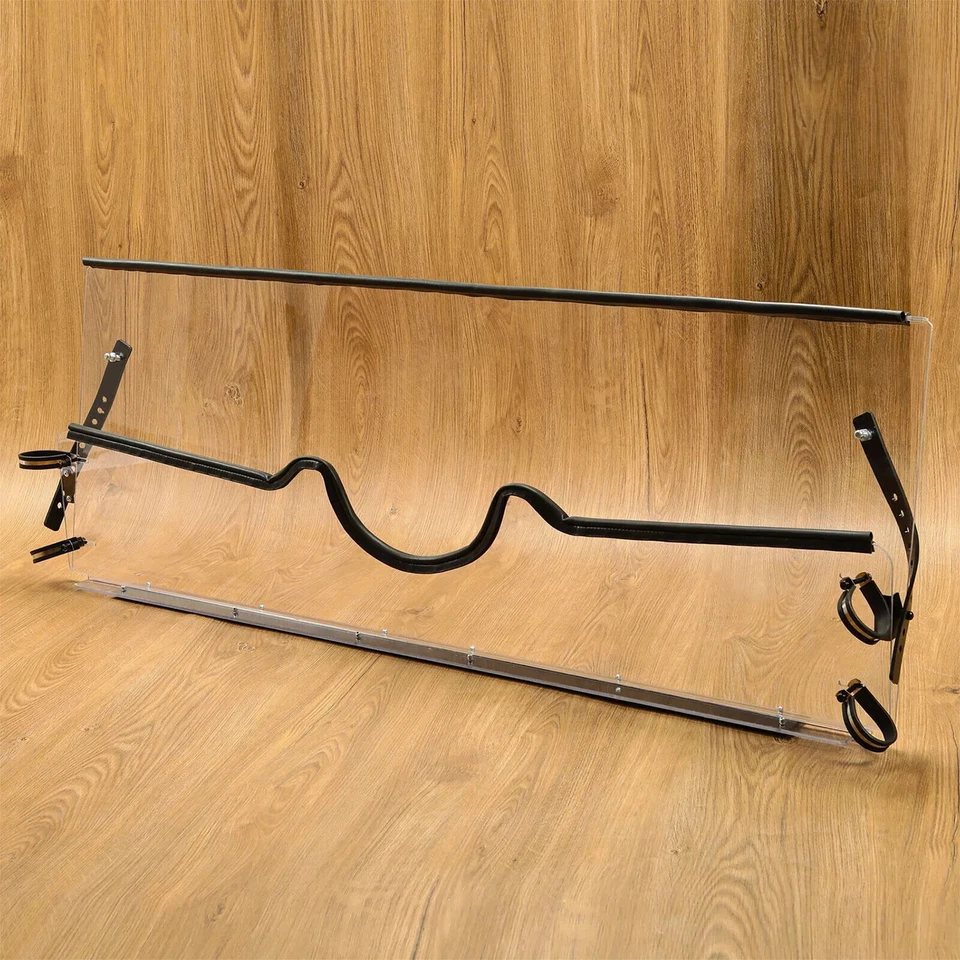 Parabrisas completos plegables delanteros transparentes de 1/4" para 04-13 Yamaha Rhino 450 660 700 UTV Foto 3 de 4