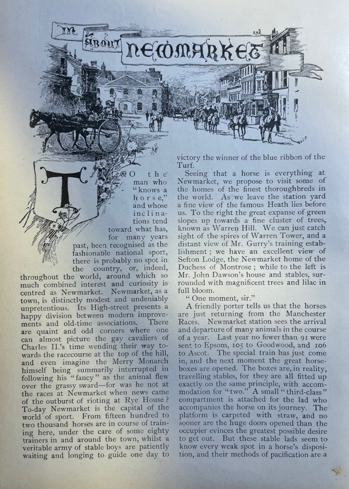 1891 Newmarket England Sefton Lodge Jewitt's Stables Mat Dawson's Stables