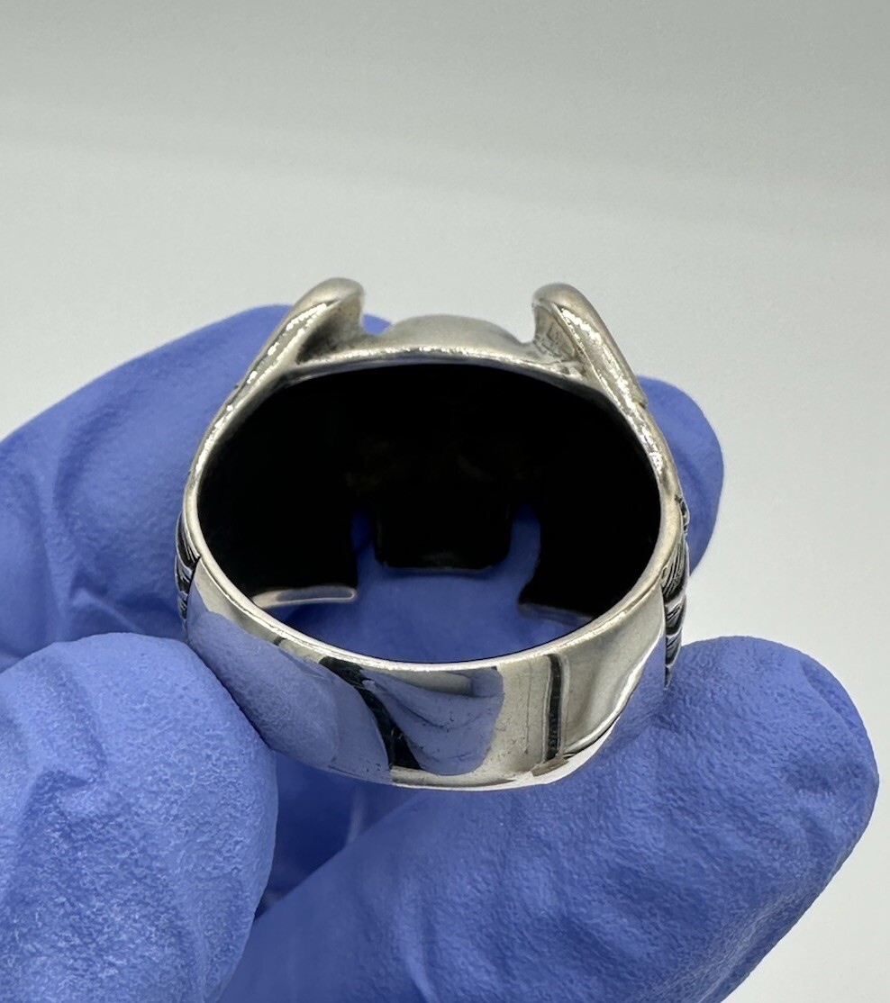 Sterling Silver 925 Men Patterned Handcarved Skul… - image 7