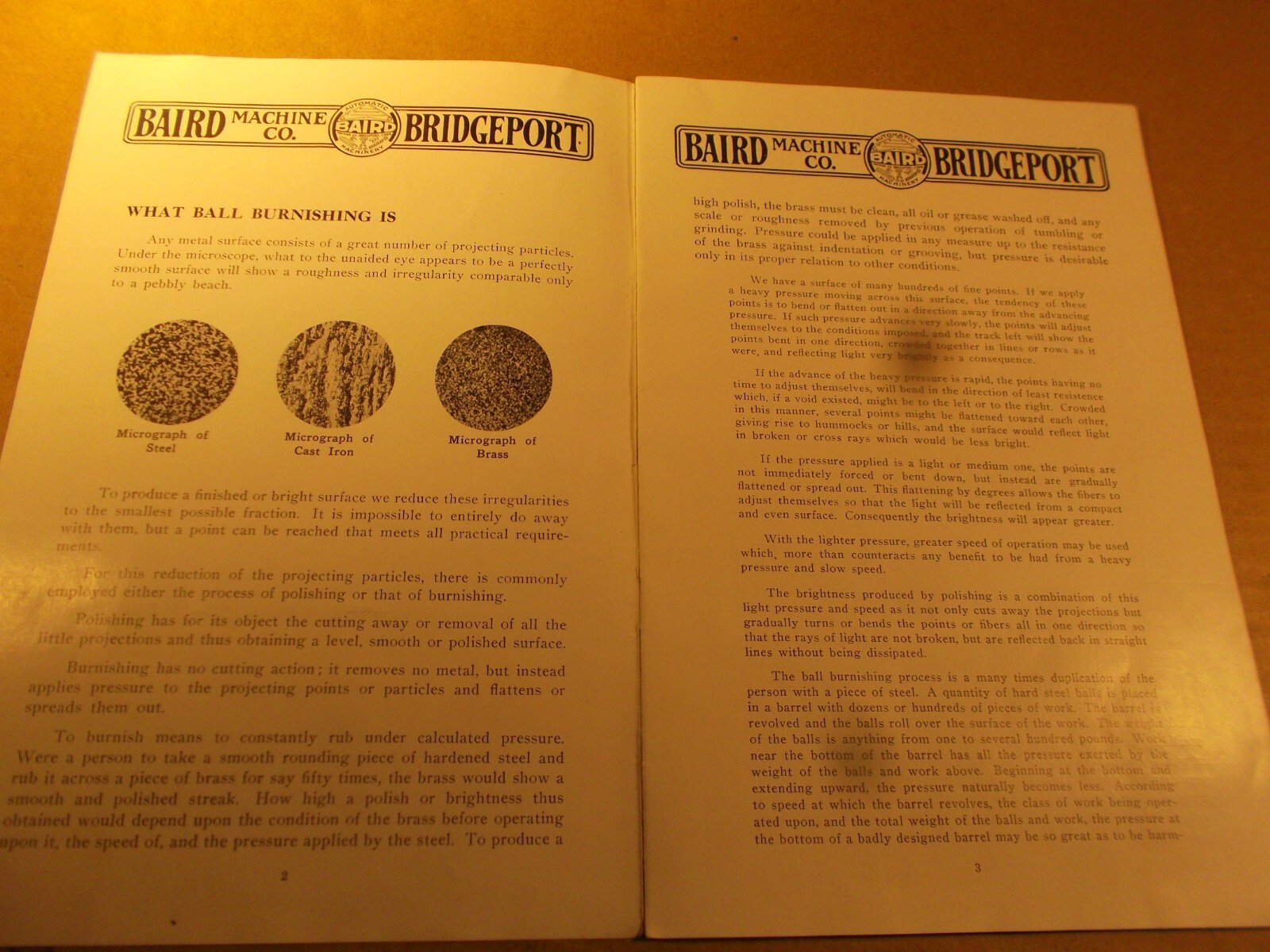 May 1913 Bulletin Baird Machine Co Ball Burnishing Machine Bridgeport