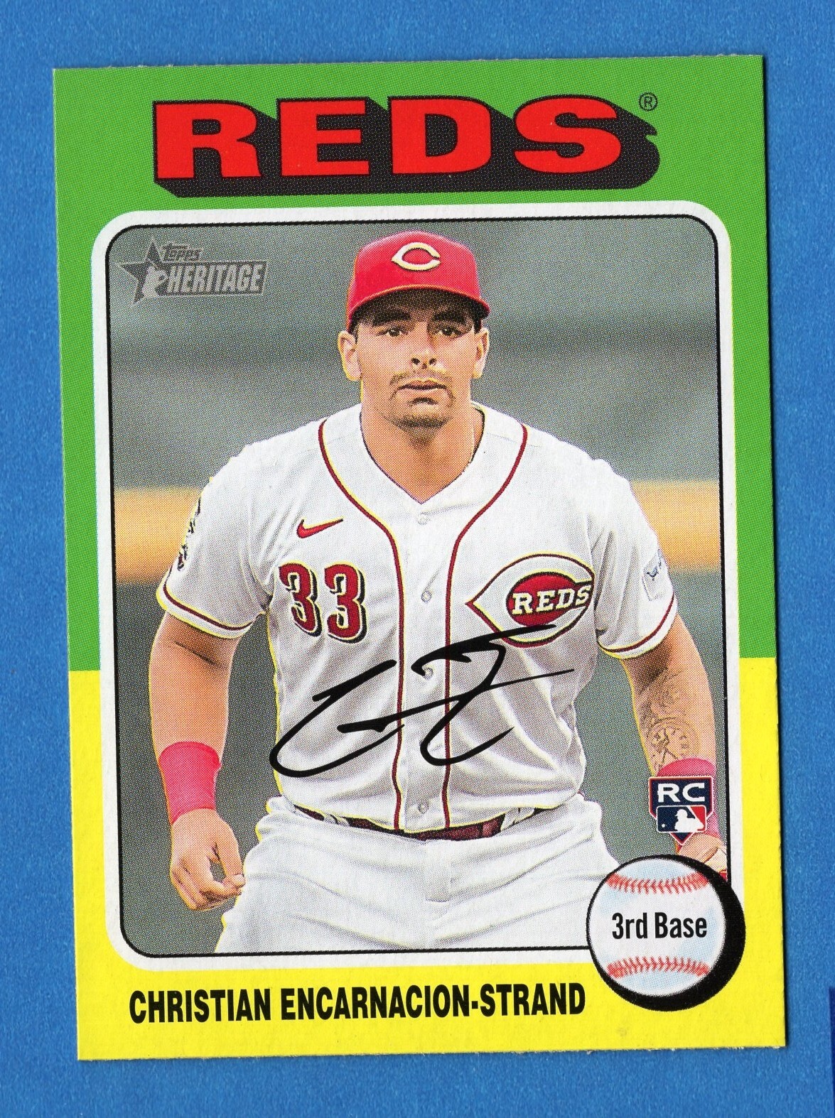 2024 Topps Heritage #182 Christian Encarnacion-Strand Cincinnati Reds Rookie.
